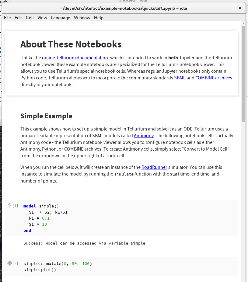 Quickstart example notebook